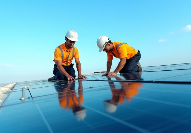 تركيب ألواح طاقة شمسية في مدينة الكويت